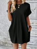 Pocketed Round Neck Short Sleeve Dress test