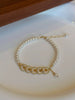 18K Gold-Plated Pearl Coin Bracelet test