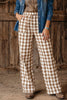Gingham Plaid Tie Elastic Waist Shift Pants test