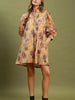 Vintage Floral Print 3/4 Sleeve Dress test