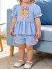 Children's Bow Puff Sleeve Top and Shorts Set test
