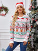 Christmas Element Round Neck Long Sleeve Sweater test