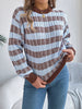 Striped Round Neck Long Sleeve Sweater test