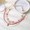4 Piece Strawberry Pearl Beaded Necklace test