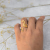 18K Gold-Plated Seahorse Wrap Adjustable Ring test