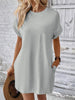 Round Neck Short Sleeve Mini Dress test
