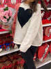 Heart Dropped Shoulder Sweater test