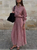 Floral Button Front Long Sleeve Dress test