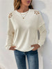 Perfee Cutout Round Neck Long Sleeve Sweatshirt test