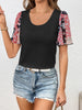 Ivy Lane Printed Puff Sleeve Round Neck Tee test