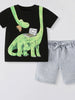 Children's Dinosaur Round Neck Tee and Shorts Set