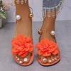 Flower Open Toe Flats Sandals test