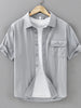 Men's Plus Size Button Up Short Sleeve Shirt test
