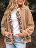 Casual Leopard Print Accent Plush Jacket with Pockets test