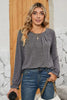 Ruched Round Neck Flounce Sleeve T-Shirt test
