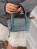 Puppy Embroidered Denim Handbag test