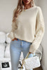 Devine Cable-Knit Round Neck Drop Shoulder Sweater test