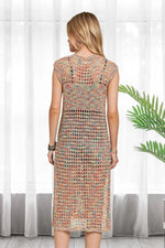 ADORA Multi Color Crochet Tunic Top - Shopimist