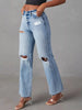 High-Waisted Distressed Jeans test