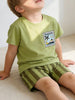 Children's Stamp Graphic Tee & Striped Shorts Set test