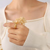 18K Gold-Plated Zircon Ring test