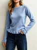 Ruffle-Trimmed Crew Neck Sweater test