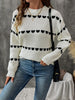 Perfee Heart Round Neck Long Sleeve Sweater test