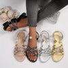 Pearl Embellished Strappy Flat Sandals test