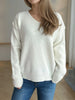 V-Neck Dropped Shoulder Long Sleeve Sweater test