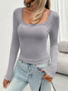 Devine Lace Detail Scoop Neck Long Sleeve T-Shirt test