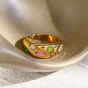 18K Gold-Plated Colorful Zircon Ring test