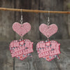 Heart Shape Wooden Earrings test