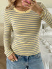 Slim-Fit Striped Long Sleeve T-Shirt test