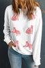 Leopard Round Neck Long Sleeve Sweatshirt test