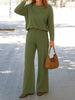 Long Sleeve Top and Wide Leg Pants Set test