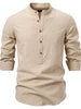 Men's Half Button Geometric Texture Collared Neck Shirt test