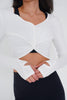 I Release Doubt Buttery Soft White Long Sleeve Crop Top test