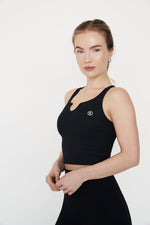 I Am Self Love Ribbed Quick-Dry Butter Black Tank