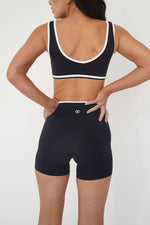 I Am Right Where I Need To Be Black Butter Sports Bra