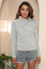 Asymmetrical Neck Long Sleeve Pullover Sweater test