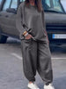 Plus Size Casual Loose Fit Top and Pants Two-Piece Set test