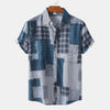 Men's Plus Size Plaid Short Sleeve Button-Up Shirt test