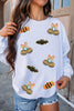 Sequin Halloween Pattern Pullover Sweatshirt test