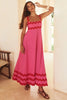 Contrast Trim Square Neck Wide Strap Dress test