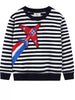 Children's Striped Airplane Applique Crewneck Sweatshirt test