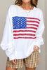 US Flag Round Neck Long Sleeve Sweatshirt test