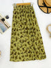 Floral Print Elastic Waist Midi Skirt test