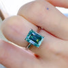 2 Carat 925 Sterling Silver Rectangle Shape Moissanite Ring test