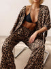 Leopard Cardigan and Wide Leg Pants Lounge Set test