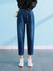 Plus Size High-Waisted Elastic Waistband Casual Jeans test